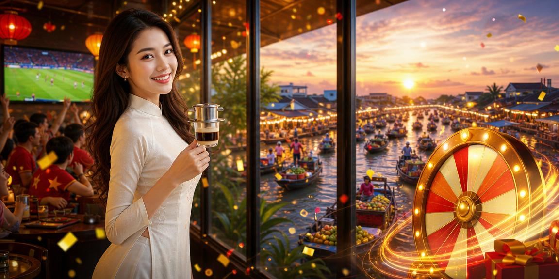 Người dùng Hội An chơi roulette trực tuyến bên tách cà phê và điện thoại